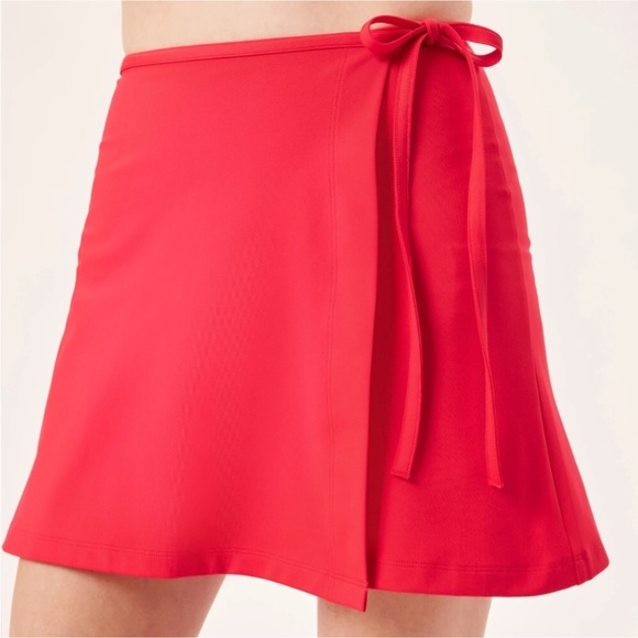 girlfriend collective Dresses & Skirts - NWT Girlfriend Collective Earth Weekend Wrap Skort Hot Pink